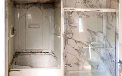 Before & After Tub to shower